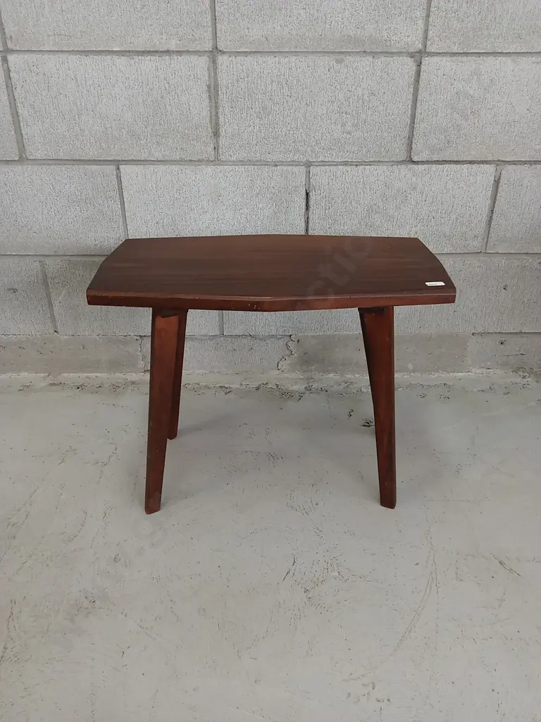 1960S HAND CRAFTED TABLE/STOOL, H 43CM X W 53CM X D 30CM Image 1++