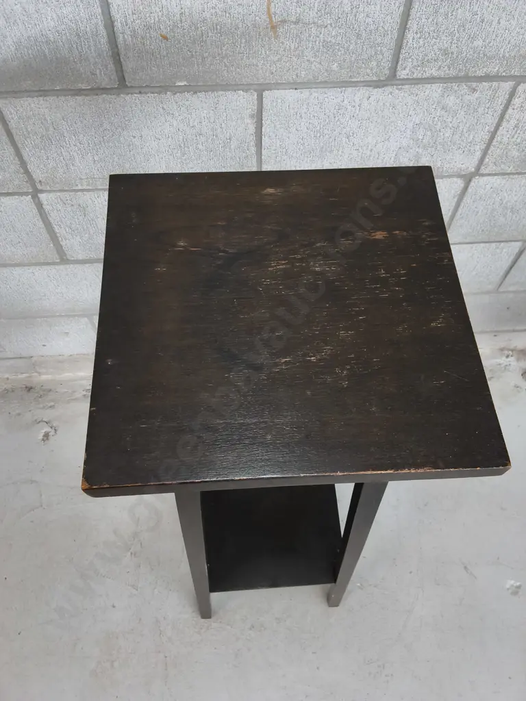 DARK WOODEN PLANT STAND, H 1.1 M X W 29 CM X D 29 CM Image 1++