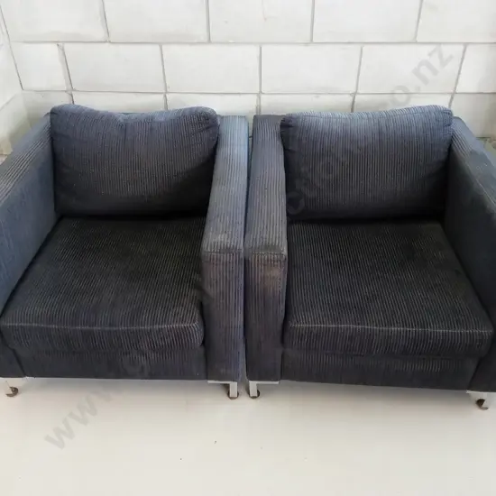 CORDUROY SINGLE SOFA CHAIRS, H 67CM X W 84CM X D 94CM