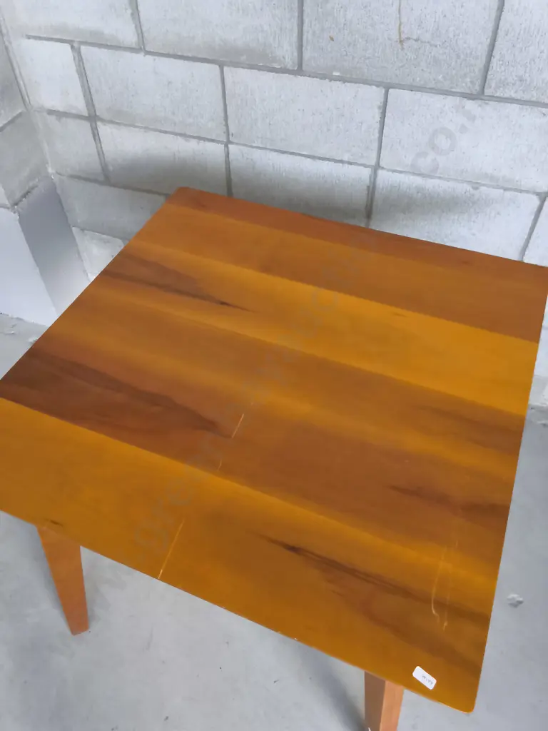 MID CENTURY WOODEN TABLE, H  76 CM X W 80 CM X D 80 CM Image 1++