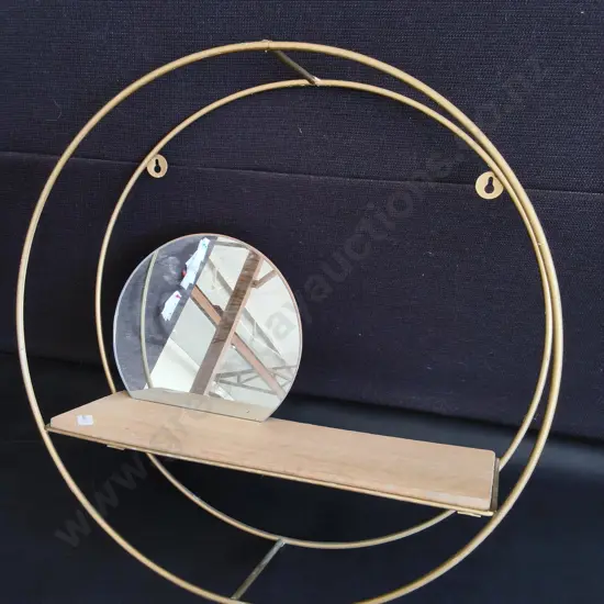 RETRO SHELF WITH MIRROR, H 44 CM