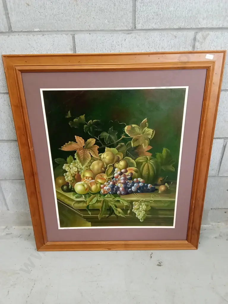 FRAMED STILL LIFE CANVAS PAINTING, 86CM X 75CM Image 1++
