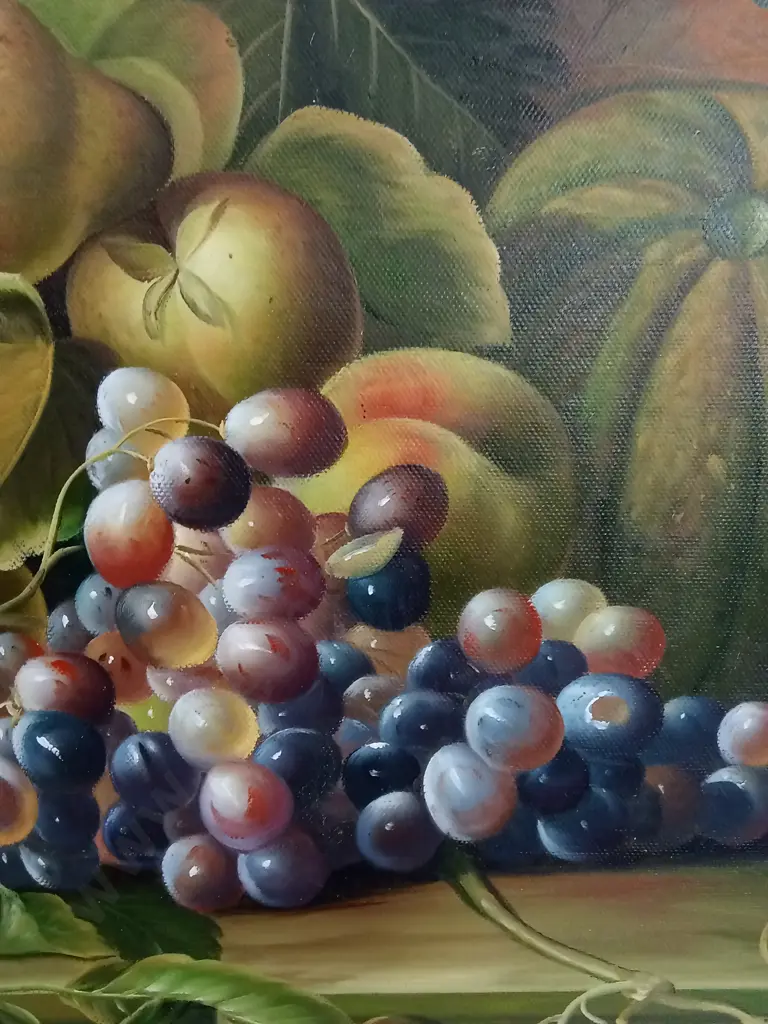 FRAMED STILL LIFE CANVAS PAINTING, 86CM X 75CM Image 1++