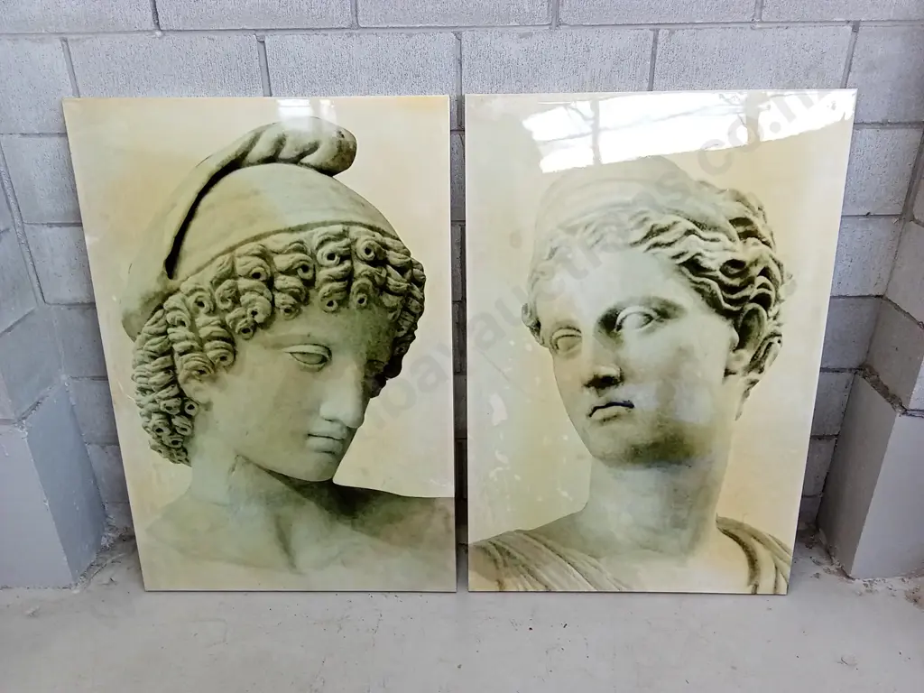 TWO LARGE CANVASES, GLOSS FINISH, 120CM X 80CM Image 1++