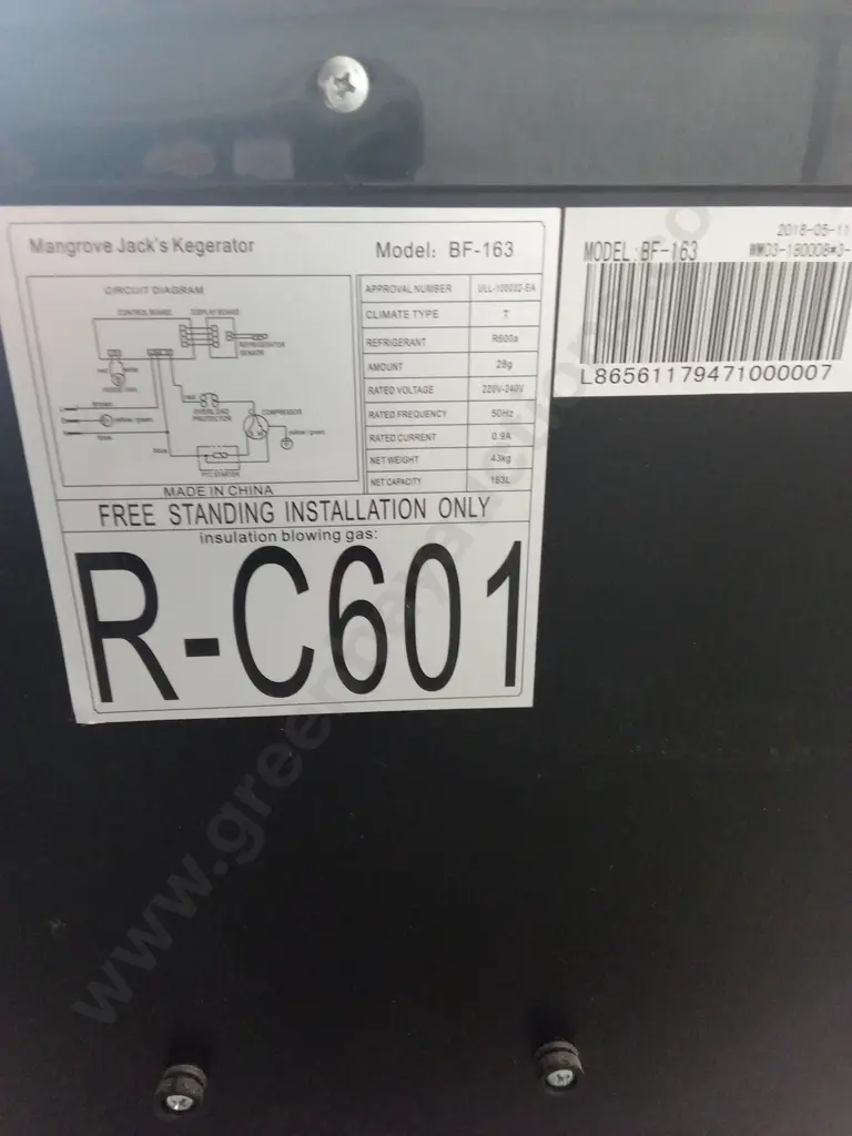 MANGROVE JACK'S KEGERATOR (BF-163), H 89CM X W 62CM X D 61CM Image 1++