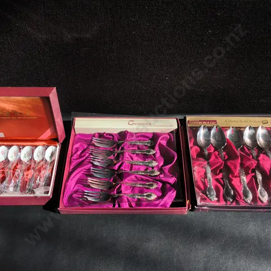 3 BRAND NEW SETS OF TABLEWARE, JOUIR FLEUR, GROSVENOR, AND MYTTON RODD