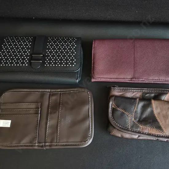 4 LEATHER WALLETS