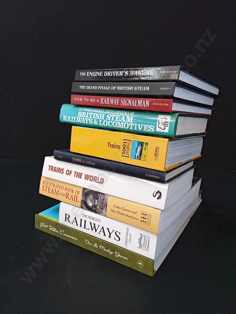 9 BOOKS ON TRAINS, 1 ON CARAVANS Image 1++