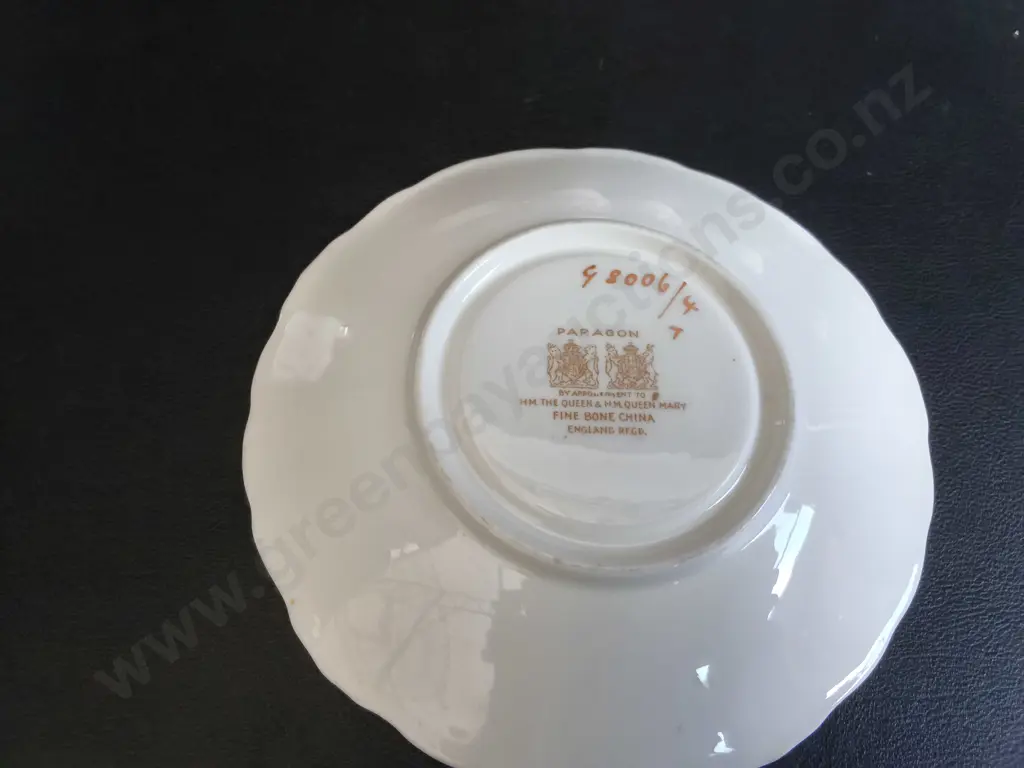 VINTAGE 1940S PARAGON DOUBLE WARRANT FINE BONE CHINA TEA SET, 13 PIECES Image 1++