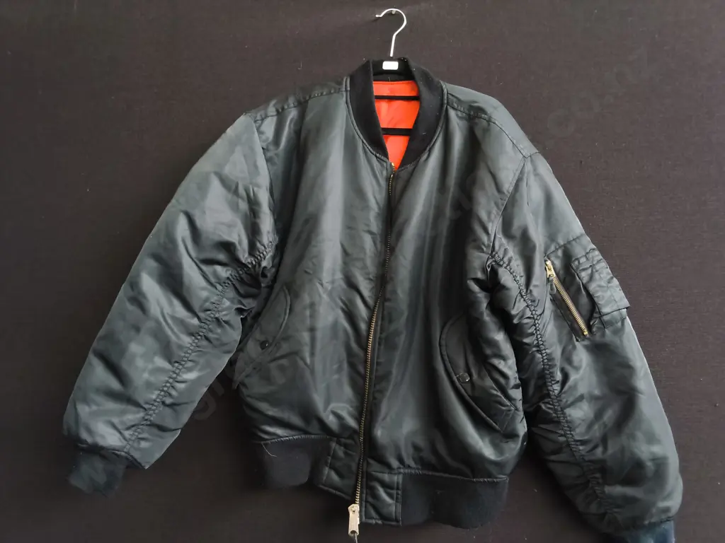 BOMBER JACKET SIZE UNKNOWN, AND CNELL BIKERS GEAR JACKET SIZE XL Image 1++