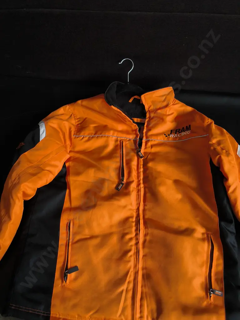 FRAM RACING JACKET SIZE L, AND ITM PUFFER VEST SIZE M Image 1++