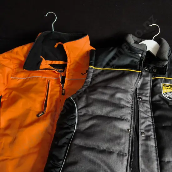 FRAM RACING JACKET SIZE L, AND ITM PUFFER VEST SIZE M