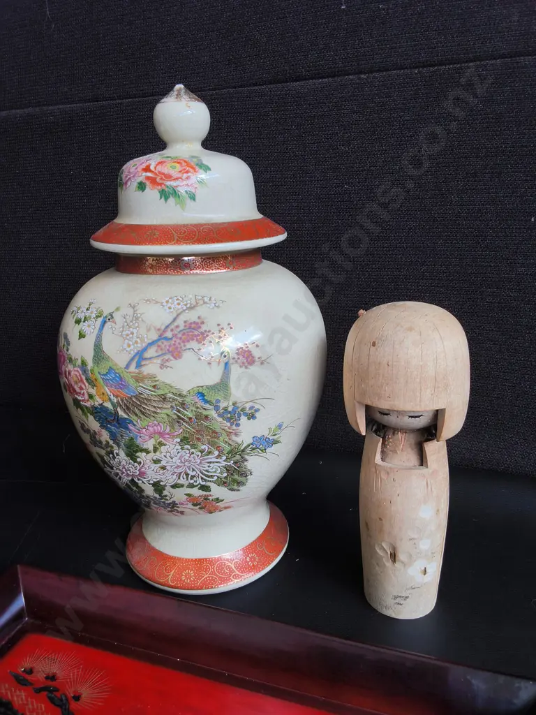 VINTAGE JAPANESE DECOR, 4 PIECES, TALLEST H 30 CM Image 1++