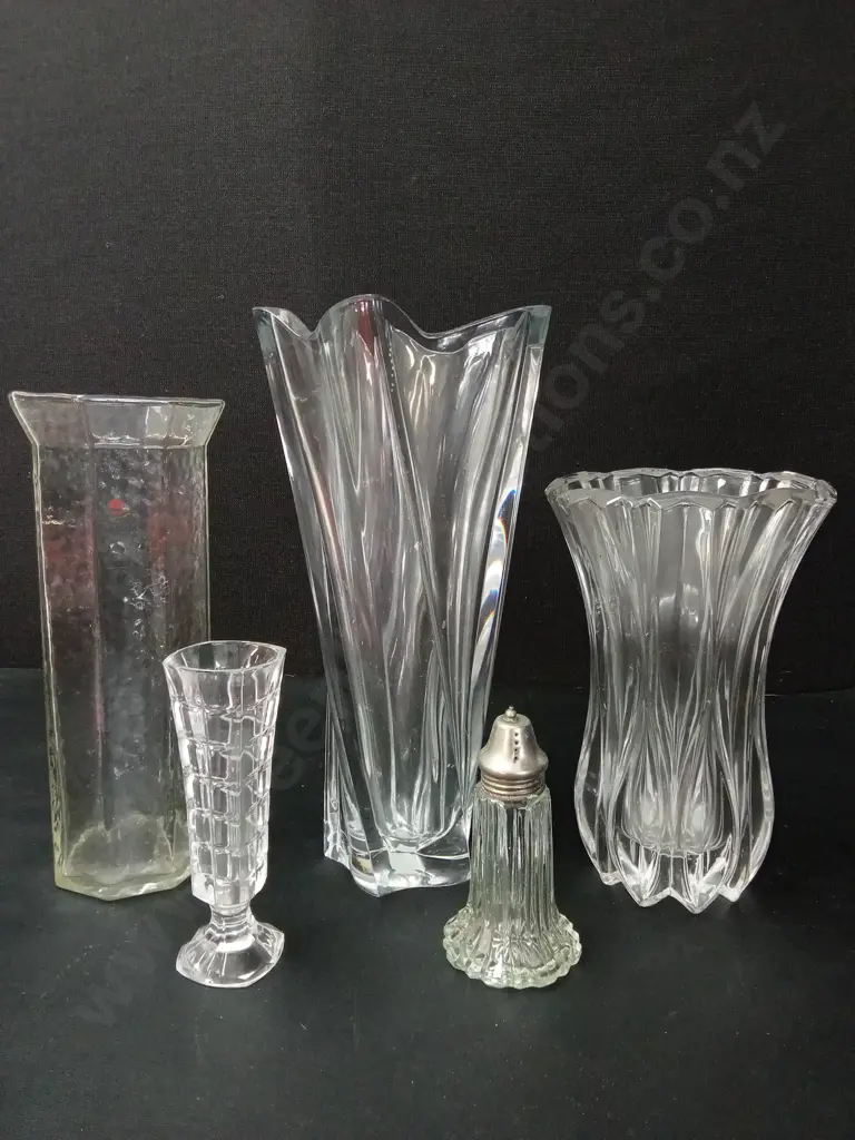 5 GLASS ITEMS TALLEST H35CM Image 1++