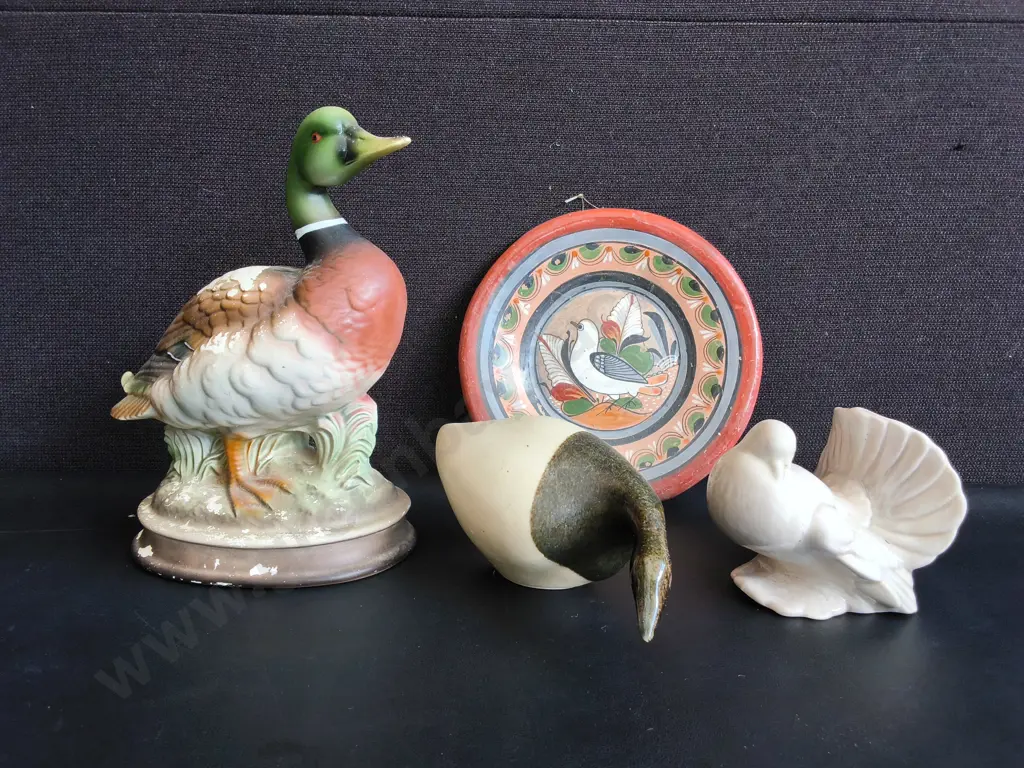 4 PIECES VINTAGE BIRD DECOR, TALLEST H 23 CM Image 1++