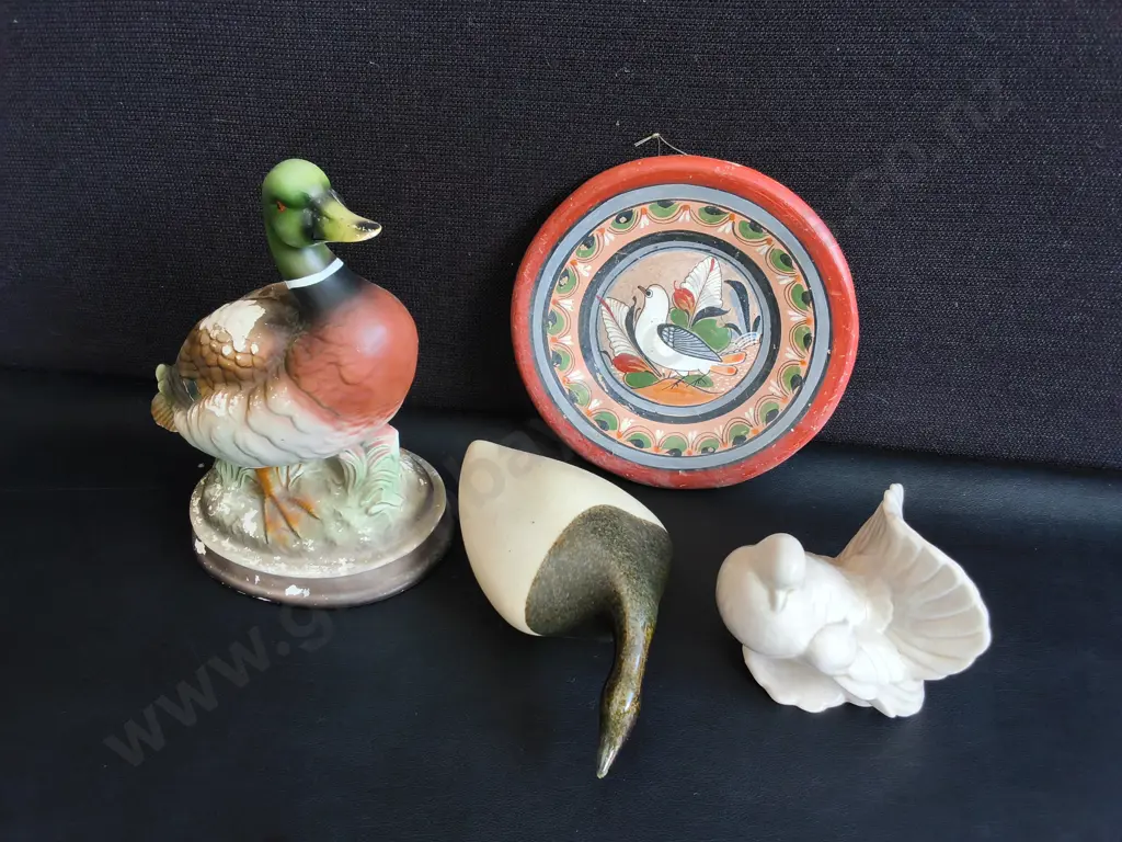 4 PIECES VINTAGE BIRD DECOR, TALLEST H 23 CM Image 1++