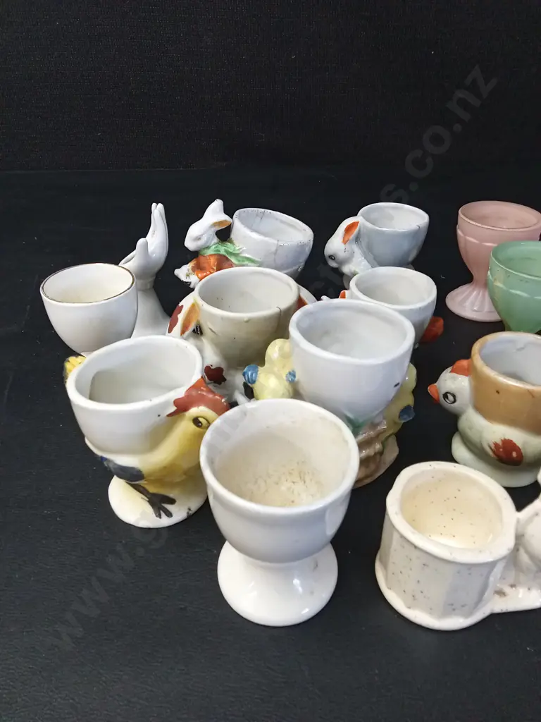 23 VINTAGE EGG CUPS TALLEST H7CM Image 1++