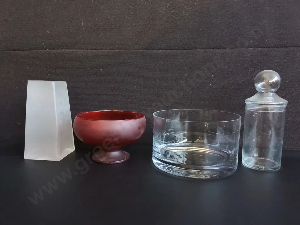 GLASSWARE DECOR, 4 PIECES, TALLEST H 23 CM Image 1++