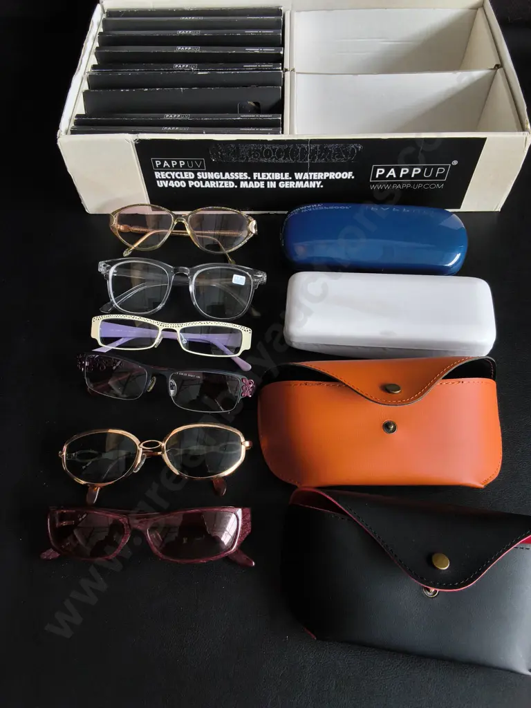 PAPPUP EYEWEAR SET INCLUDING SUNGLASSES, GLASSES, AND CASES Image 1++