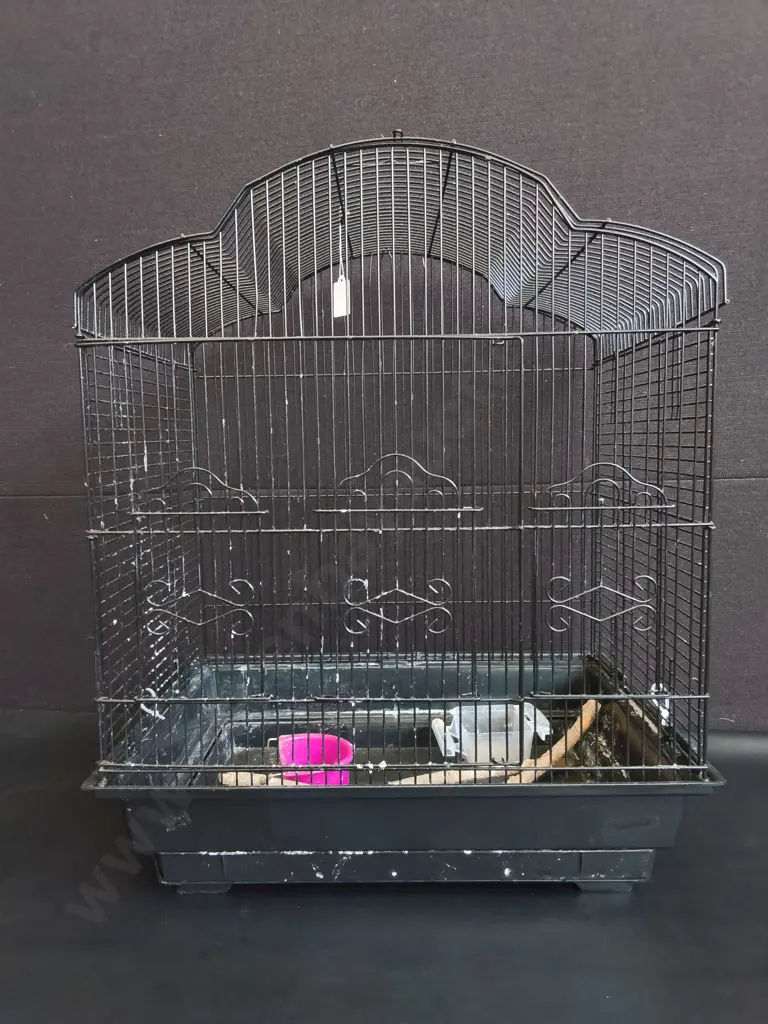 METAL ARCH TOP BIRD CAGE, H 56 CM Image 1++