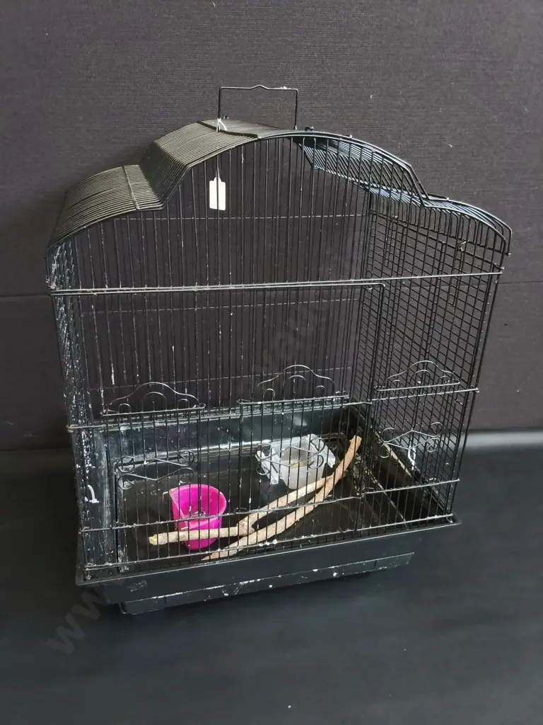 METAL ARCH TOP BIRD CAGE, H 56 CM Image 1++