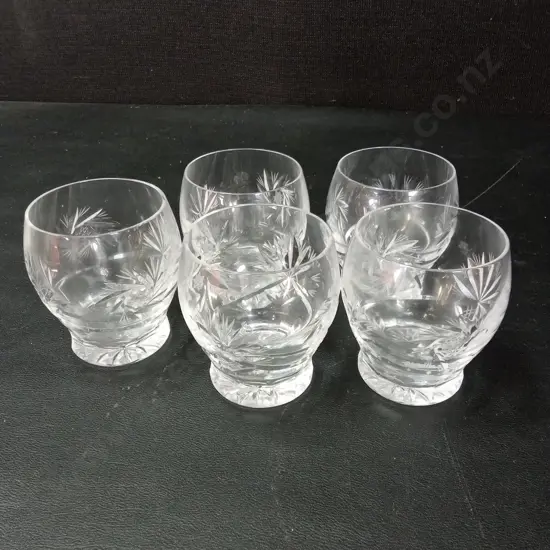 5 CRYSTAL GLASSES H7.5CM