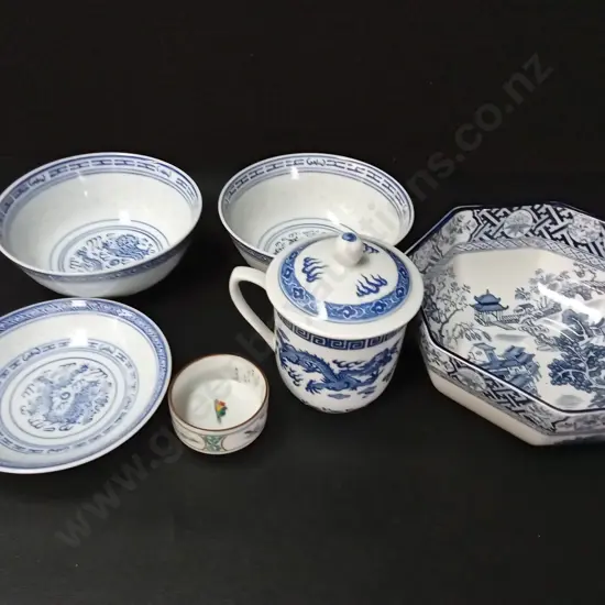 6 ASIAN DISHES LARGEST D19CM
