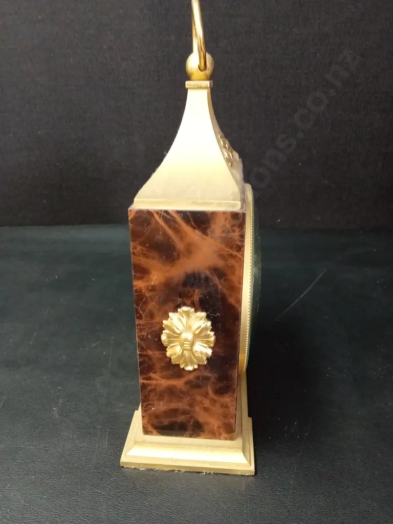 VINTAGE KIENZLE BRASS MANTEL CLOCK H24CM Image 1++