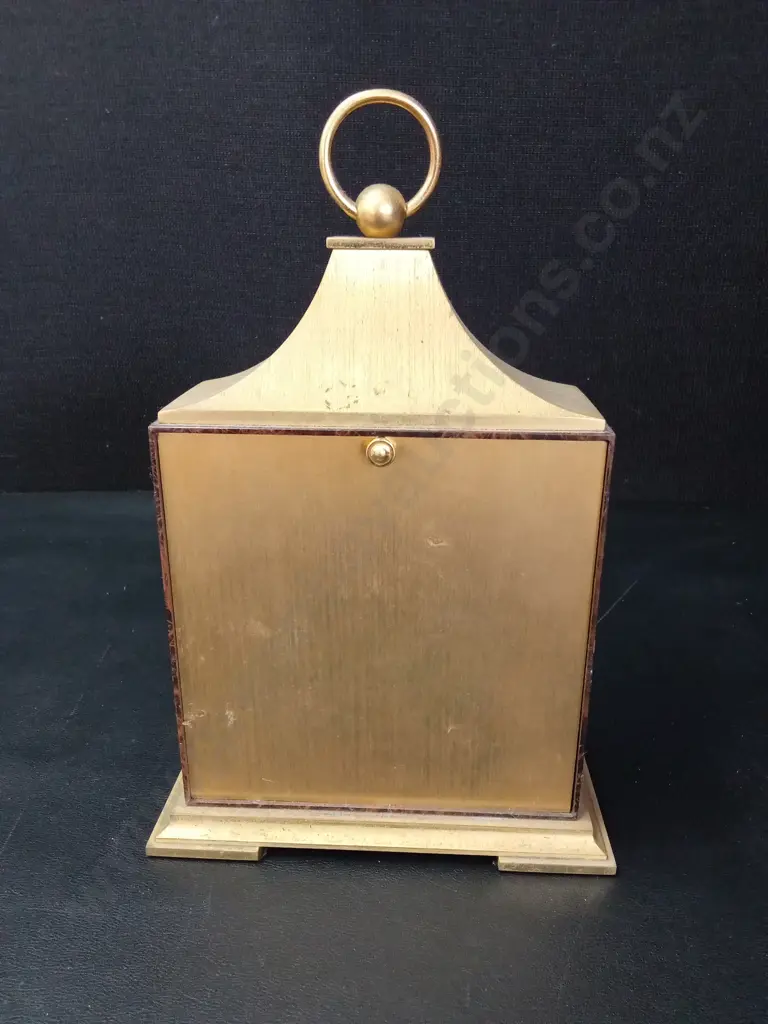 VINTAGE KIENZLE BRASS MANTEL CLOCK H24CM Image 1++