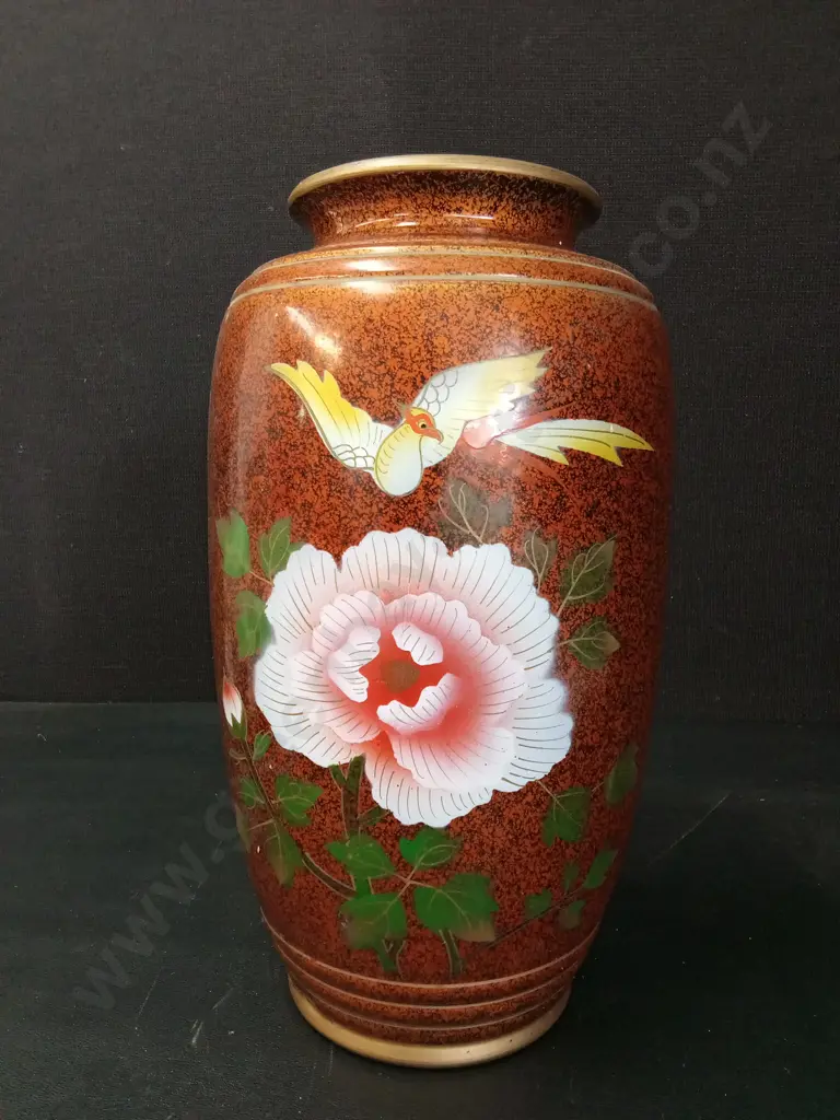 VINTAGE ENAMEL VASE H32CM Image 1++