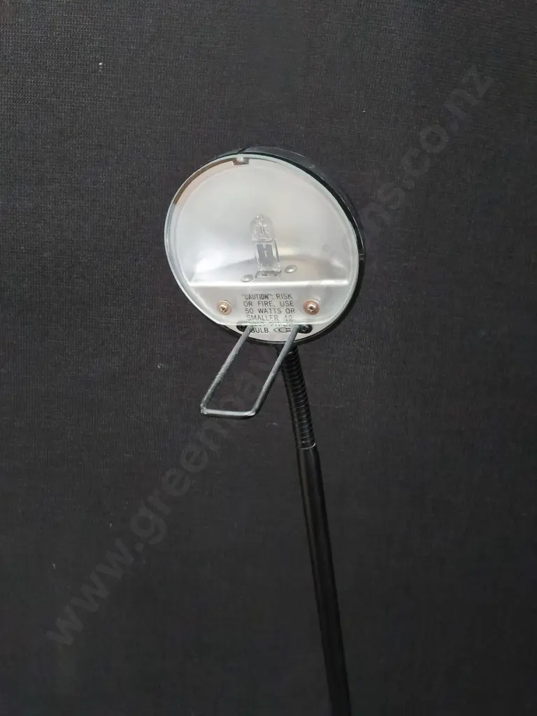 VINTAGE BLACK POSTMODERN GOOSENECK DESK LAMP, H APPROX 63 CM, WORKING Image 1++