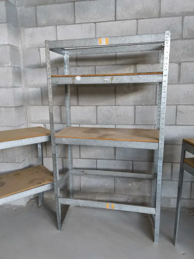 3 METAL SHELVING UNITS, TALLEST H 1.65 M X W 90 CM X D 41 CM Image 1++