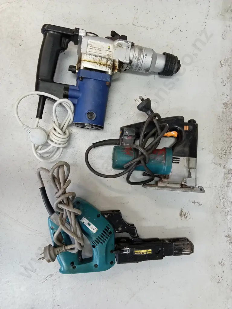 ROTARY HAMMER DRILL, JIGSAW, AND COLLATED SCREWDRIVER (WORKING) Image 1++