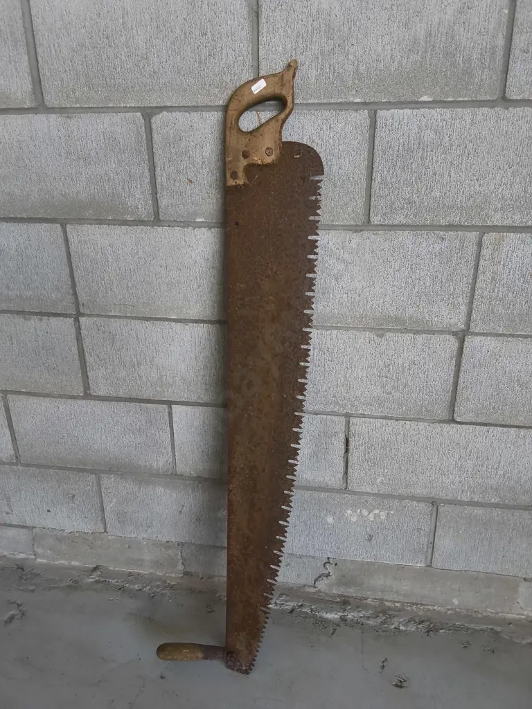 VINTAGE ONE MAN CROSSCUT SAW Image 1++