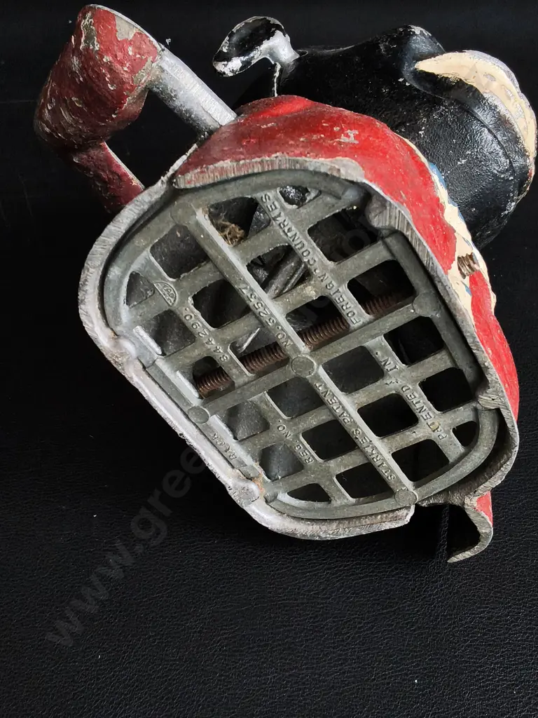 VINTAGE STARKIE'S PATENT MECHANICAL "JOLLY BOY" ALUMINIUM MONEY BOX, H 14 CM Image 1++