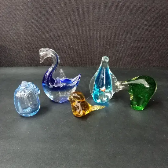5 GLASS ITEMS TALLEST H12CM