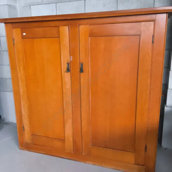 VINTAGE KAURI SIDEBOARD, H 1.47 M X W  1.58 M X D 43 CM