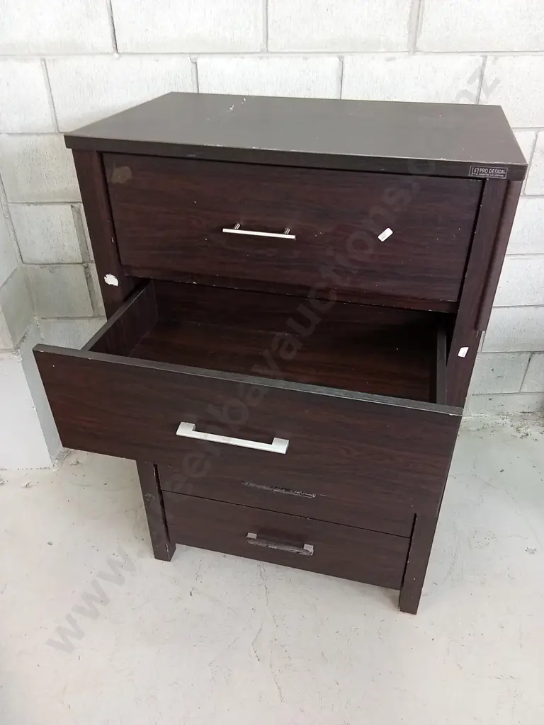 DARK CHEST OF DRAWERS, H 124CM X W 80CM X D 50CM Image 1++