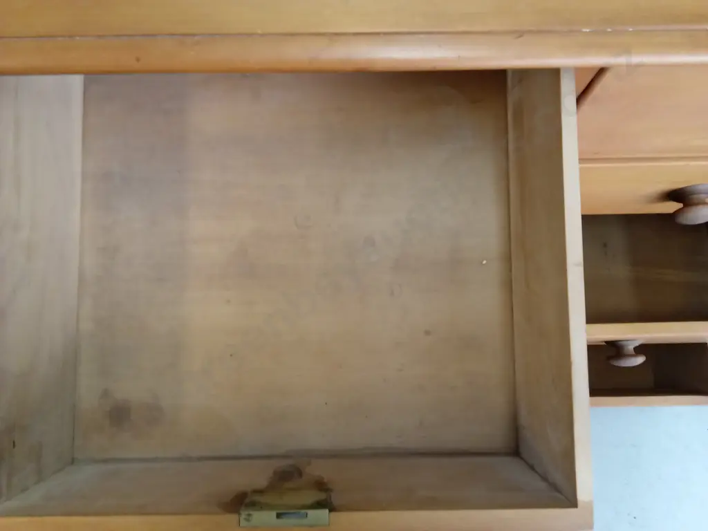 VINTAGE WOODEN CHEST OF DRAWERS, H 96CM X W 106CM X D 50CM Image 1++