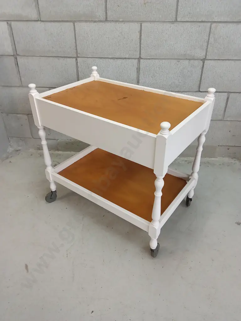 SMALL WOODEN TOLLEY WITH BIG DRAWER, H 70CM X W 70XM X D 45CM Image 1++