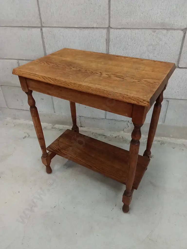 VINTAGE SMALL WOODEN SIDE TABLE, H 65CM X W 57CM X D 36CM Image 1++