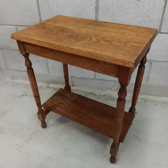 VINTAGE SMALL WOODEN SIDE TABLE, H 65CM X W 57CM X D 36CM