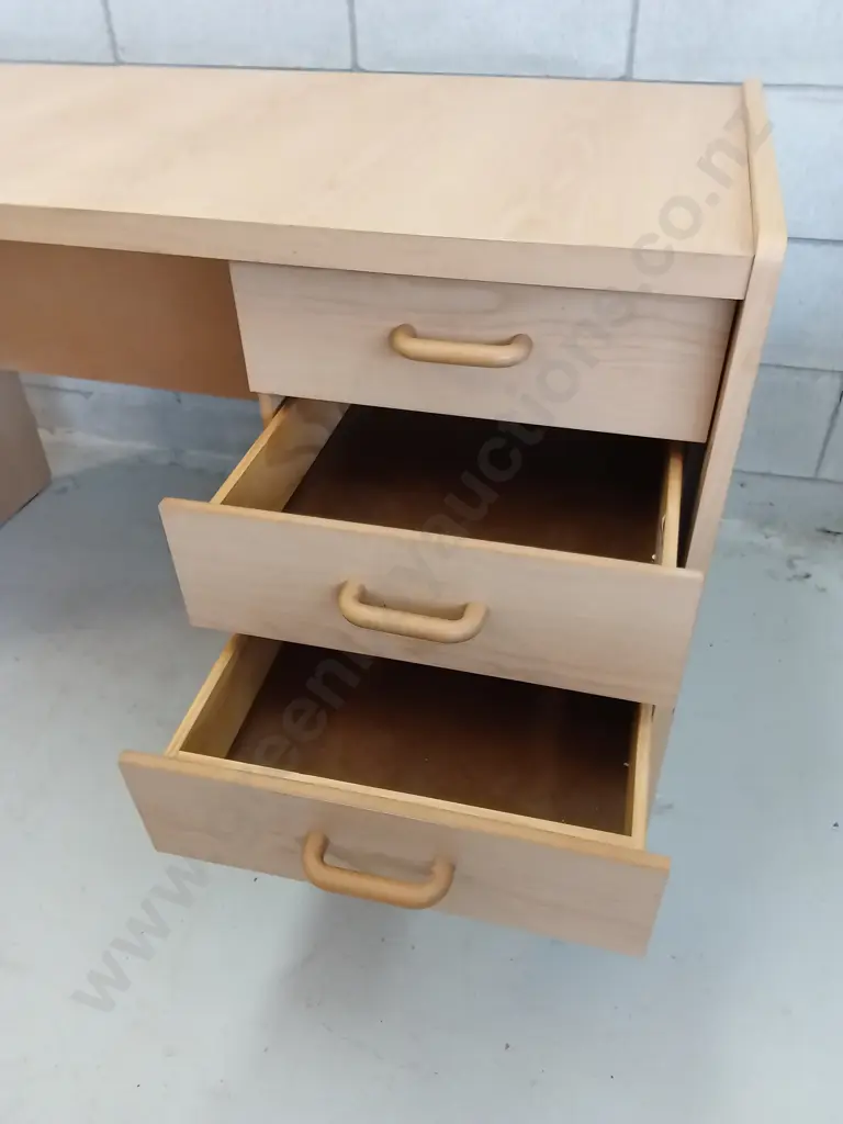 WOODEN DESK WITH 3 DRAWERS, H 75CM X W 120CM X D 60CM Image 1++
