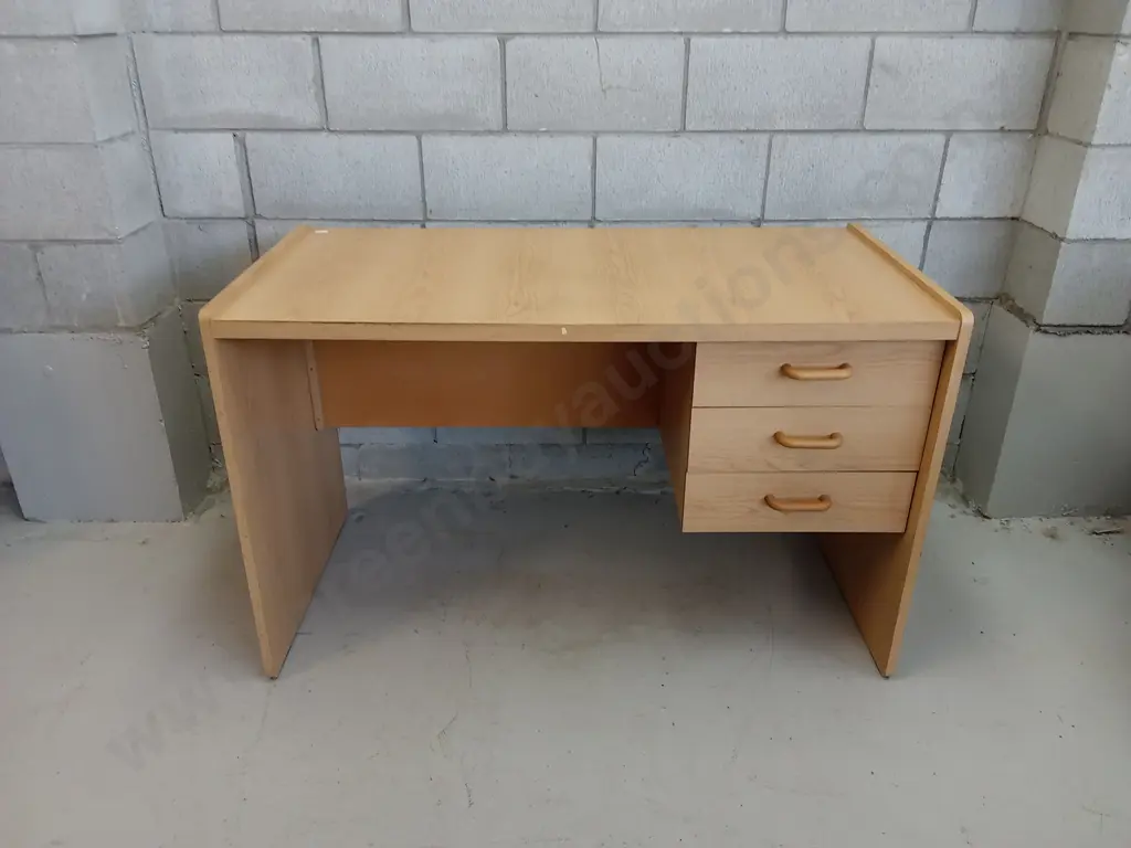 WOODEN DESK WITH 3 DRAWERS, H 75CM X W 120CM X D 60CM Image 1++