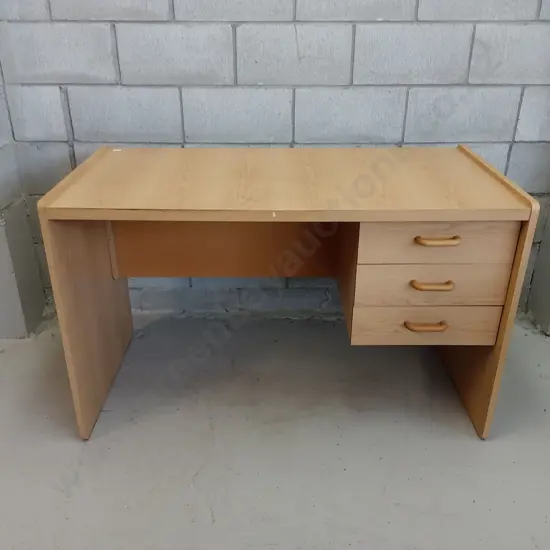 WOODEN DESK WITH 3 DRAWERS, H 75CM X W 120CM X D 60CM