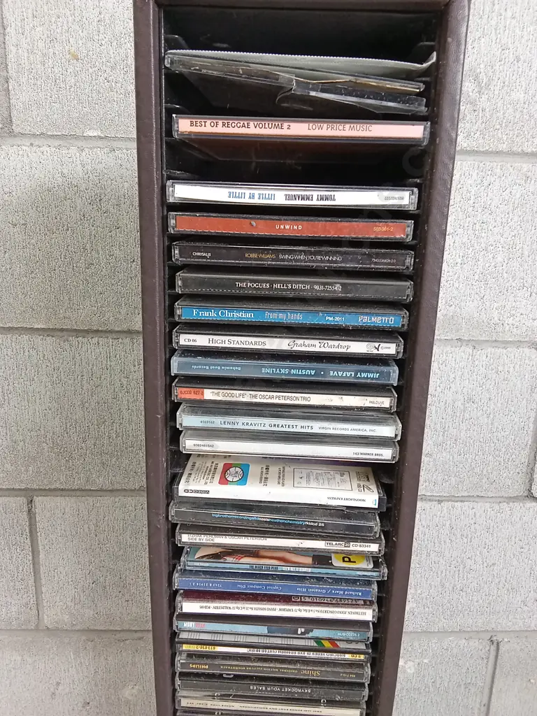 VERTICAL CD STORAGE TOWER WITH CONTENTS, 95CM Image 1++