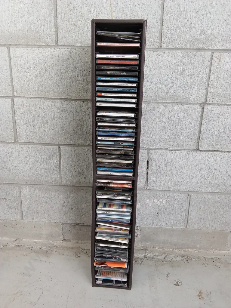 VERTICAL CD STORAGE TOWER WITH CONTENTS, 95CM Image 1++