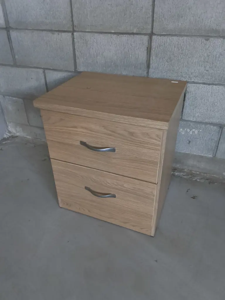 2 DRAWER BESIDE TABLE, H 56 CM X W 46 CM X D 40 CM Image 1++
