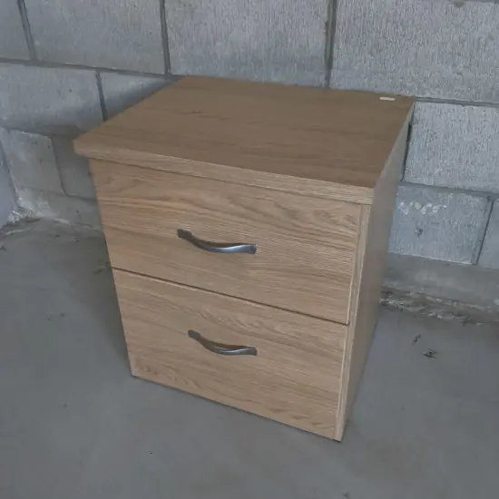 2 DRAWER BESIDE TABLE, H 56 CM X W 46 CM X D 40 CM
