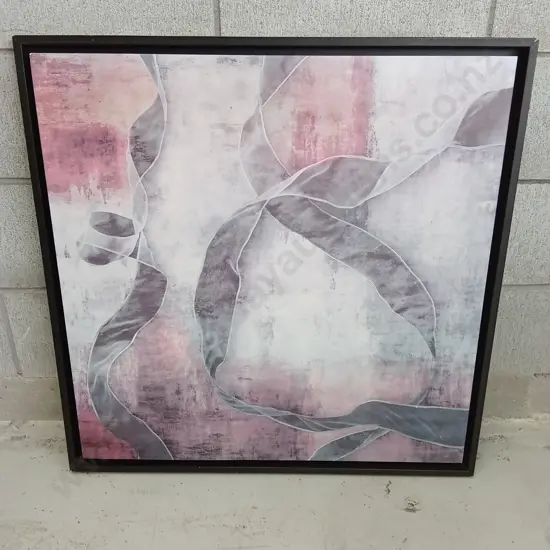 FRAMED ABSTRACT ART PIECE, 74CM X 74CM